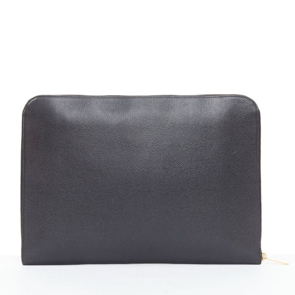 Chanel Timeless CC leather embossed clutch bag